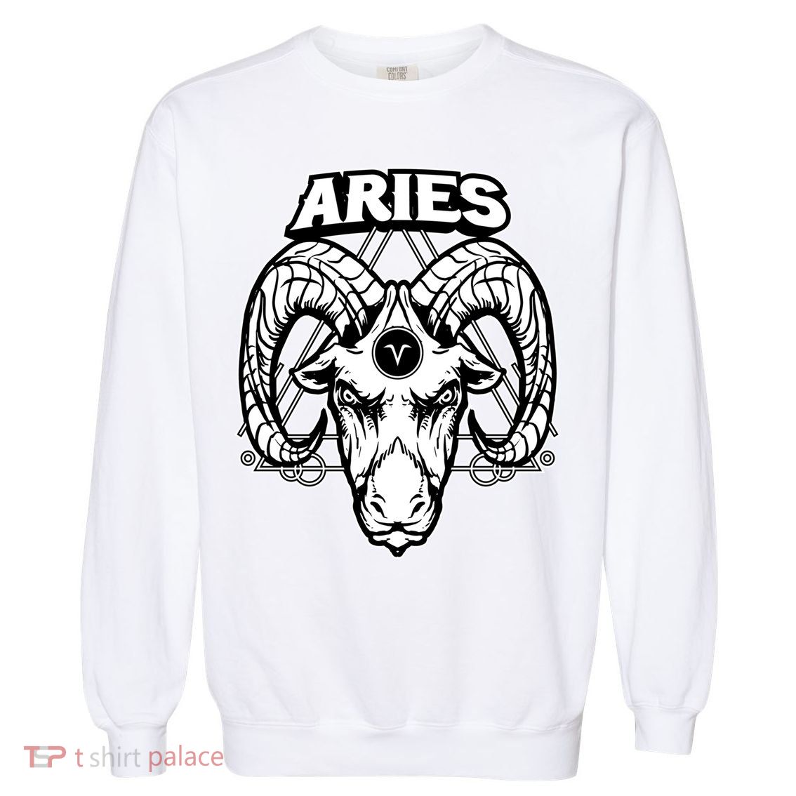 Aries Zodiac Sign Horoscope Symbols Astrology Gift Garment-Dyed Sweatshirt