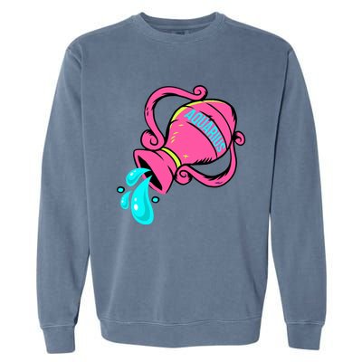 Aquarius Zodiac Sign January February Horoscope Gift Garment-Dyed Sweatshirt