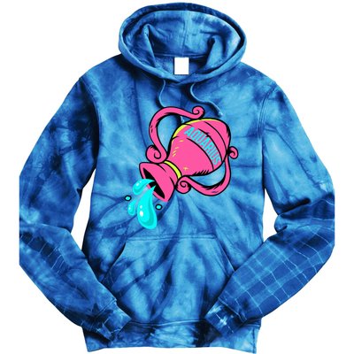 Aquarius Zodiac Sign January February Horoscope Gift Tie Dye Hoodie