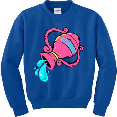 Aquarius Zodiac Sign January February Horoscope Gift Kids Sweatshirt