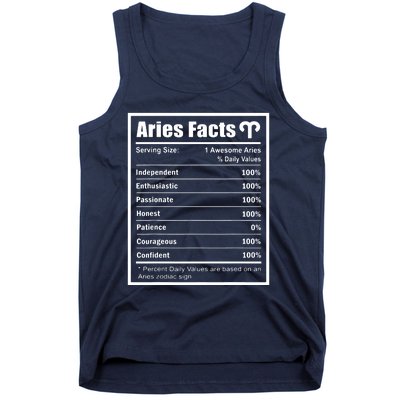 Aries Zodiac Sign Fun Facts Shirts Men Women Birthday Aries Tank Top