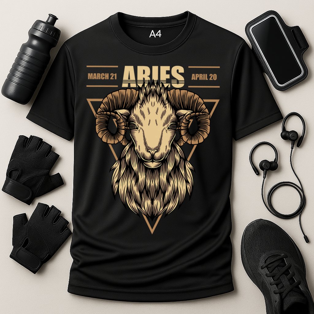 Aries Zodiac Sign Symbol Astrology Dates Performance Shirt