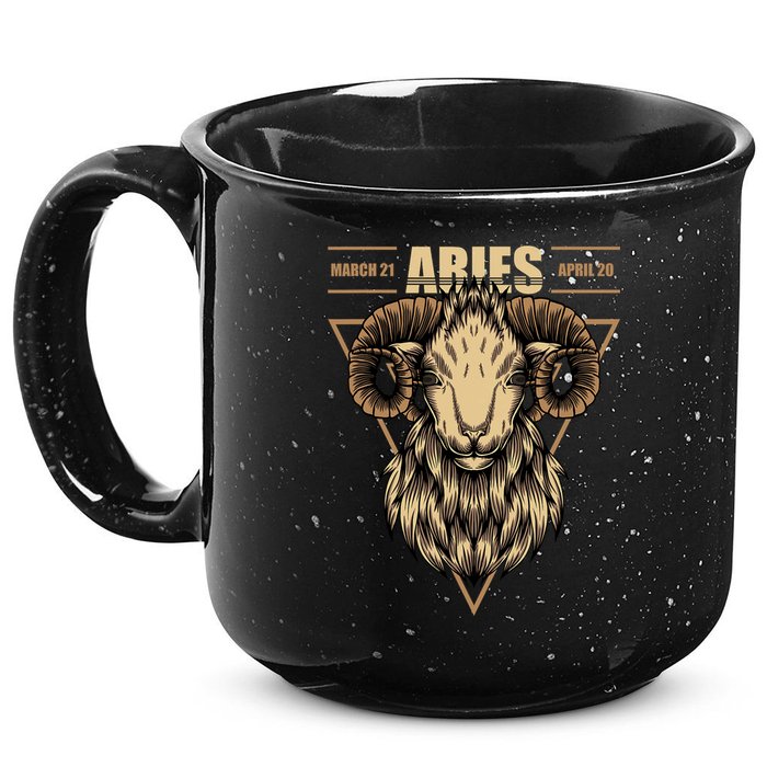 Aries Zodiac Sign Symbol Astrology Dates 15oz Campfire Ceramic Mug
