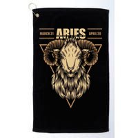 Aries Zodiac Sign Symbol Astrology Dates Golf Towel