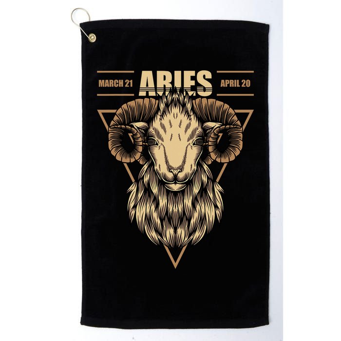 Aries Zodiac Sign Symbol Astrology Dates Golf Towel