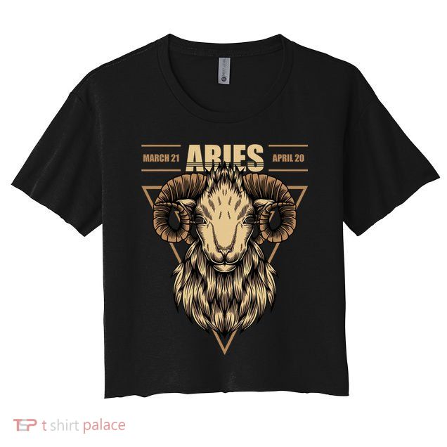 Aries Zodiac Sign Symbol Astrology Dates Crop Top