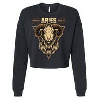Aries Zodiac Sign Symbol Astrology Dates Cropped Pullover Crew