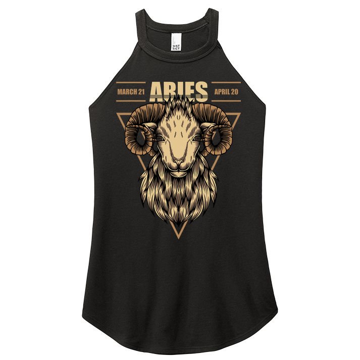 Aries Zodiac Sign Symbol Astrology Dates Women's Perfect Tri Rocker Tank