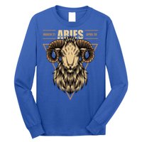 Aries Zodiac Sign Symbol Astrology Dates Long Sleeve Shirt