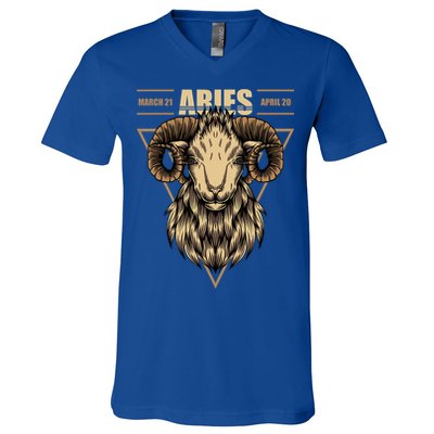 Aries Zodiac Sign Symbol Astrology Dates V-Neck T-Shirt
