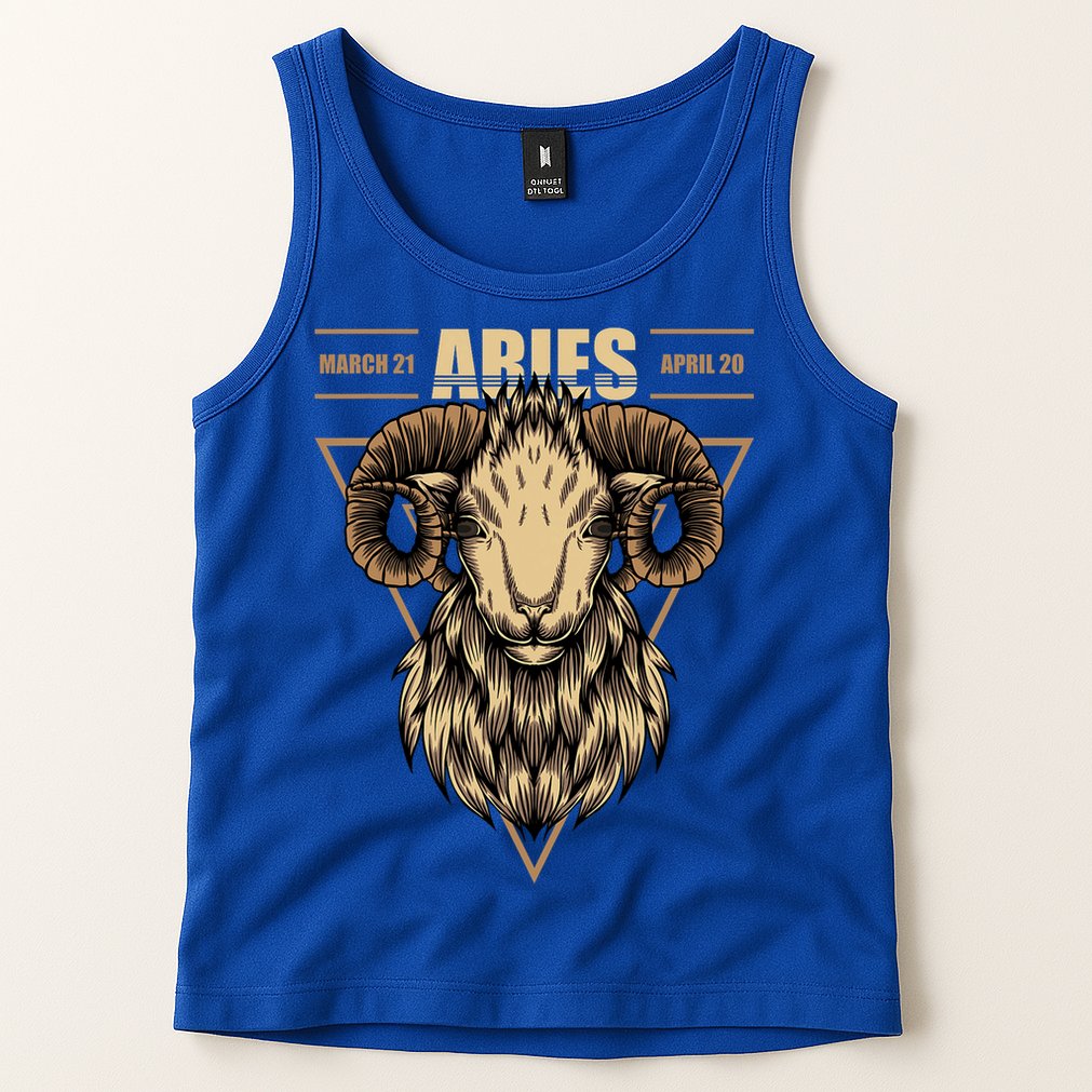 Aries Zodiac Sign Symbol Astrology Dates Tank Top