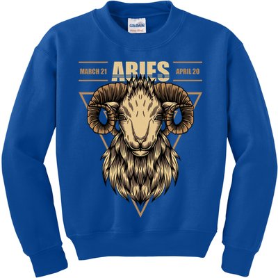 Aries Zodiac Sign Symbol Astrology Dates Kids Sweatshirt