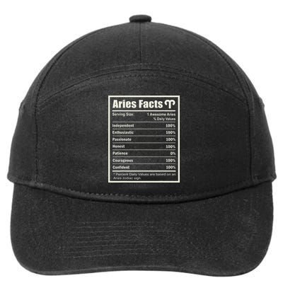 Aries Zodiac Sign Fun Facts Wo Birthday Aries 7-Panel Snapback Hat