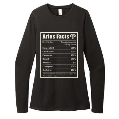 Aries Zodiac Sign Fun Facts Wo Birthday Aries Womens CVC Long Sleeve Shirt