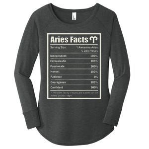 Aries Zodiac Sign Fun Facts Wo Birthday Aries Women's Perfect Tri Tunic Long Sleeve Shirt