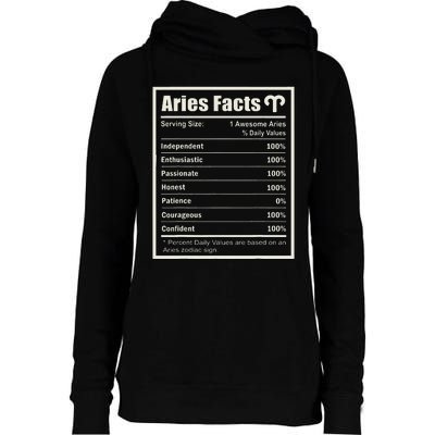 Aries Zodiac Sign Fun Facts Wo Birthday Aries Womens Funnel Neck Pullover Hood