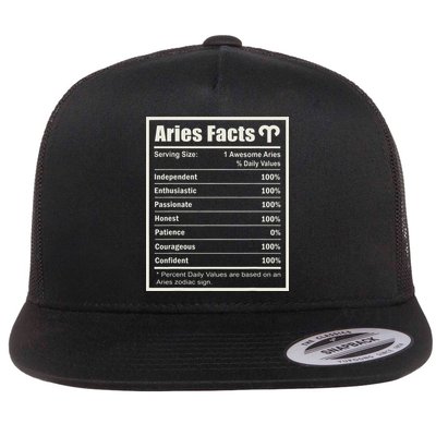 Aries Zodiac Sign Fun Facts Wo Birthday Aries Flatbill Hat