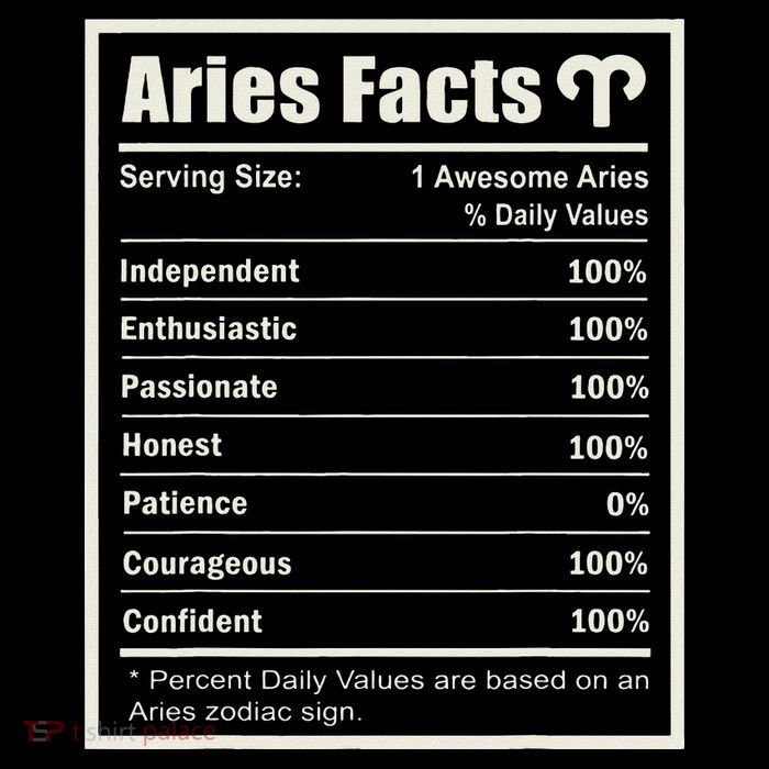 Aries Zodiac Sign Fun Facts Wo Birthday Aries Premium T-Shirt