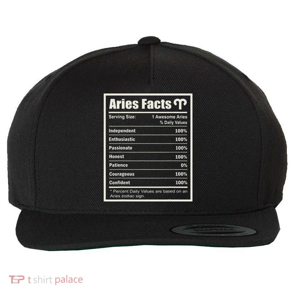 Aries Zodiac Sign Fun Facts Wo Birthday Aries Wool Snapback Cap