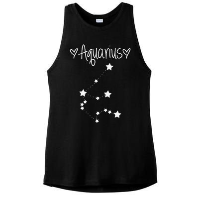 Aquarius Zodiac Sign Horoscope January February Birthday Ladies PosiCharge Tri-Blend Wicking Tank