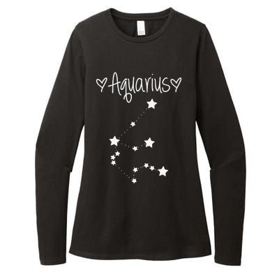 Aquarius Zodiac Sign Horoscope January February Birthday Womens CVC Long Sleeve Shirt