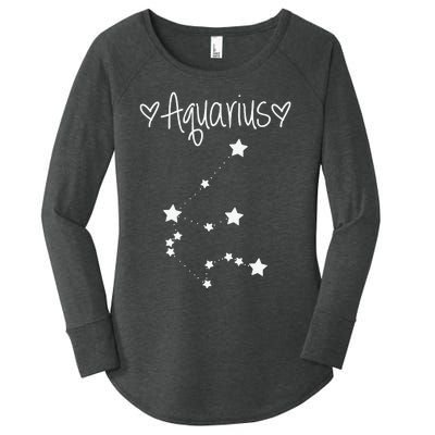 Aquarius Zodiac Sign Horoscope January February Birthday Women's Perfect Tri Tunic Long Sleeve Shirt