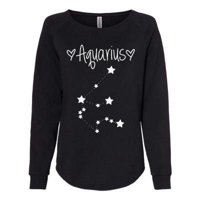 Aquarius Zodiac Sign Horoscope January February Birthday Womens California Wash Sweatshirt