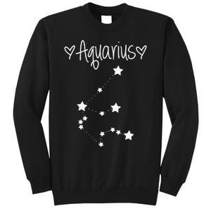 Aquarius Zodiac Sign Horoscope January February Birthday Tall Sweatshirt