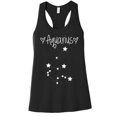 Aquarius Zodiac Sign Horoscope January February Birthday Women's Racerback Tank