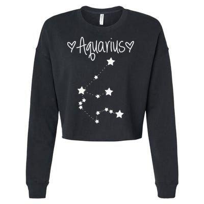 Aquarius Zodiac Sign Horoscope January February Birthday Cropped Pullover Crew