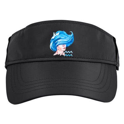 Aquarius Zodiac Sign Watercolor Illustration Adult Drive Performance Visor