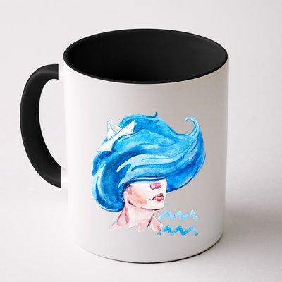 Aquarius Zodiac Sign Watercolor Illustration Mug