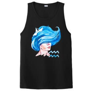 Aquarius Zodiac Sign Watercolor Illustration PosiCharge Competitor Tank