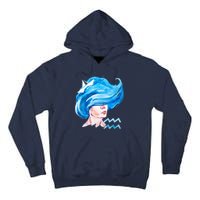 Aquarius Zodiac Sign Watercolor Illustration Tall Hoodie