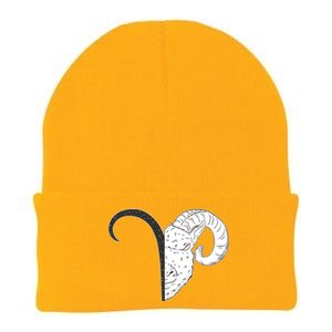 Aries Zodiac Symbol Birthday Gift Knit Cap Winter Beanie