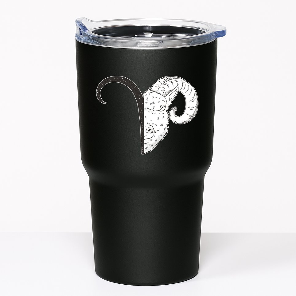 Aries Zodiac Symbol Birthday Gift Tumbler