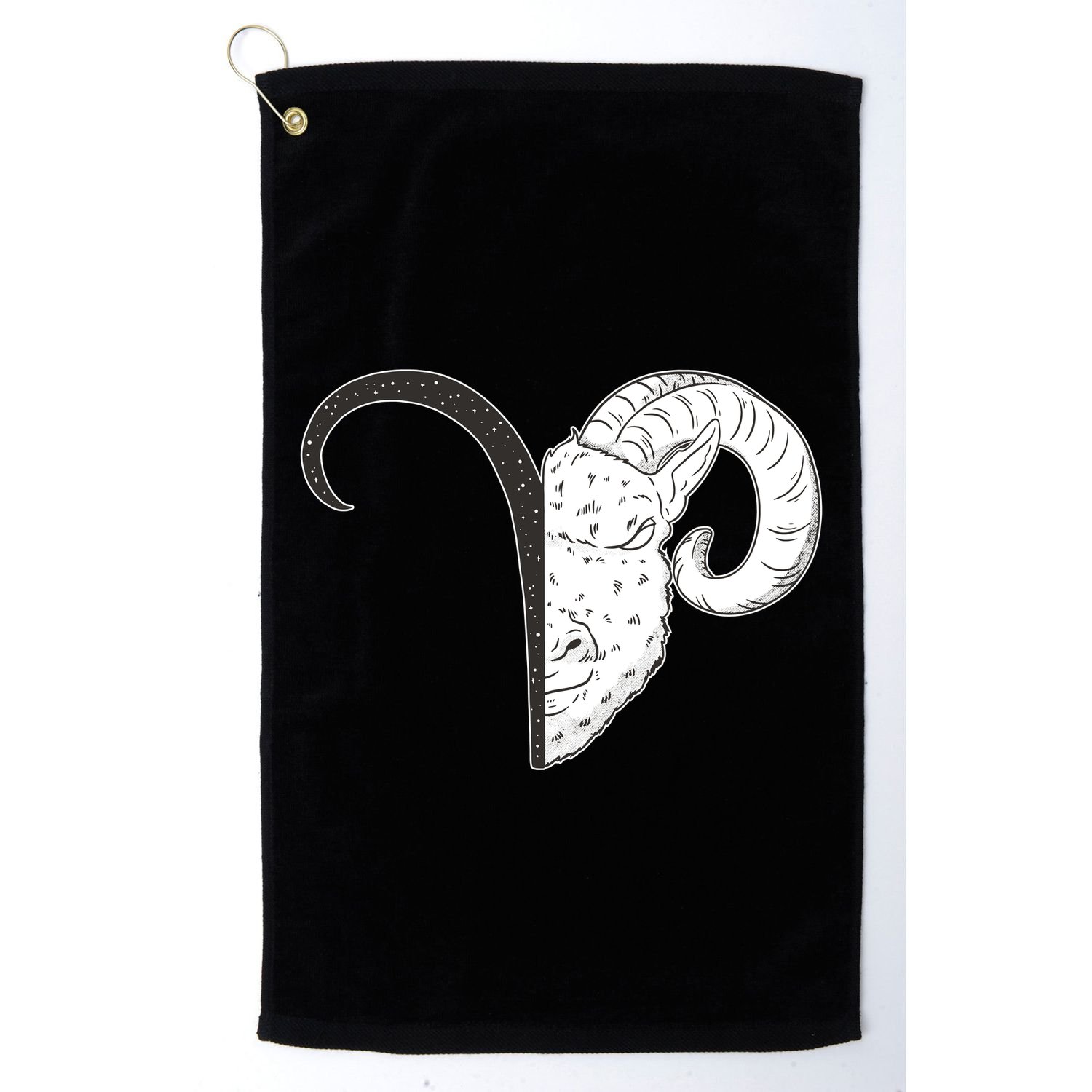 Aries Zodiac Symbol Birthday Gift Golf Towel