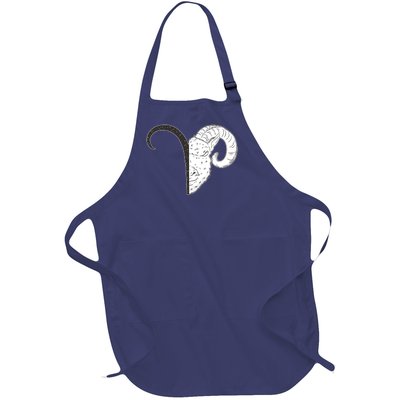 Aries Zodiac Symbol Birthday Gift Full-Length Apron With Pockets