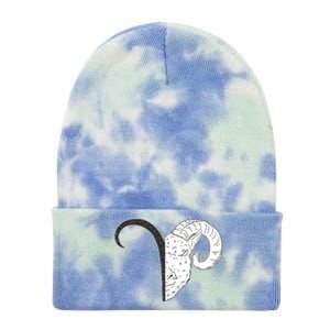 Aries Zodiac Symbol Birthday Gift Tie Dye 12in Knit Beanie