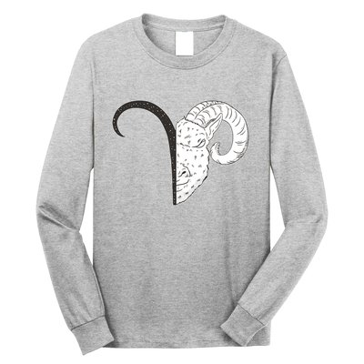Aries Zodiac Symbol Birthday Gift Long Sleeve Shirt