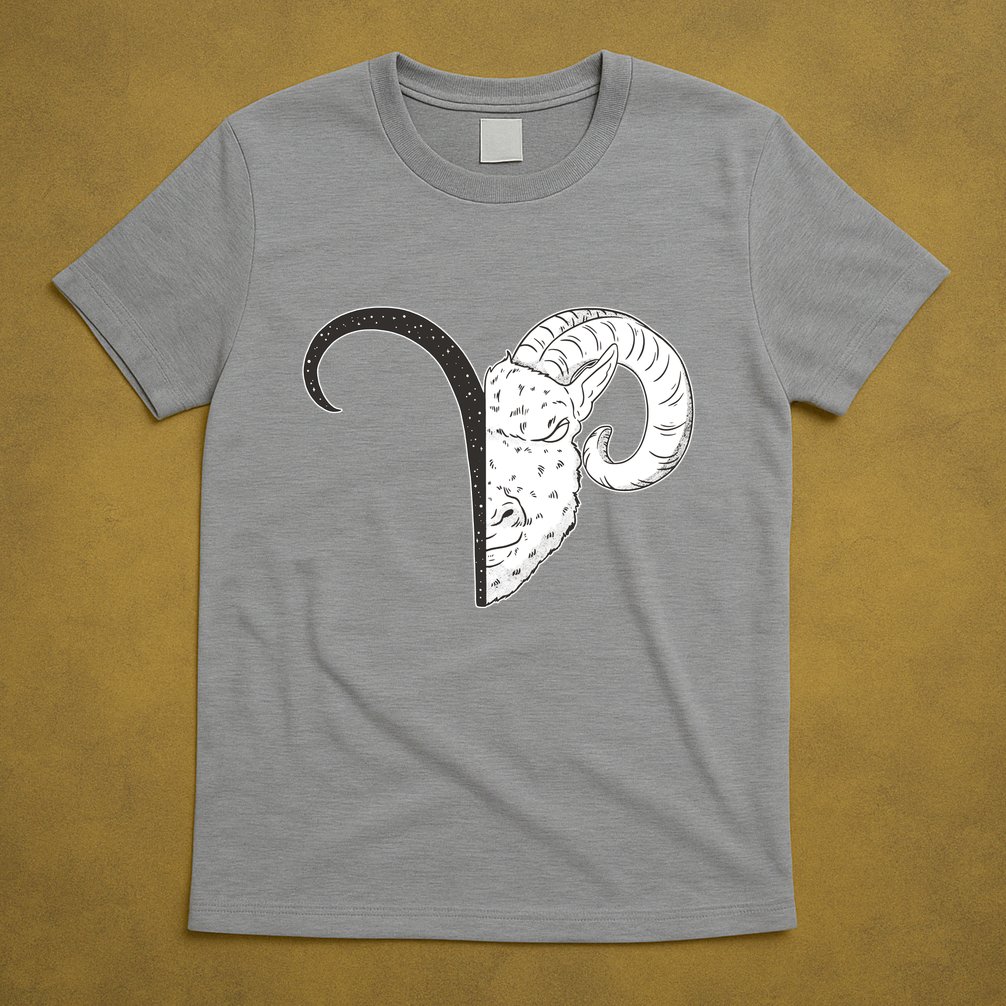 Aries Zodiac Symbol Birthday Gift T-Shirt