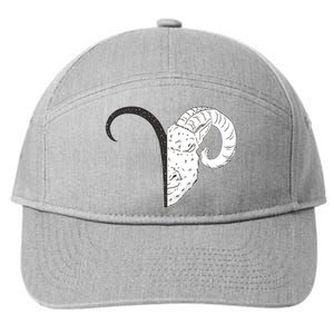 Aries Zodiac Symbol Birthday Gift 7-Panel Snapback Hat