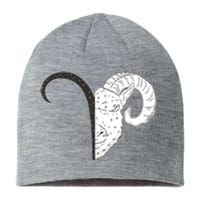 Aries Zodiac Symbol Birthday Gift Sustainable Beanie