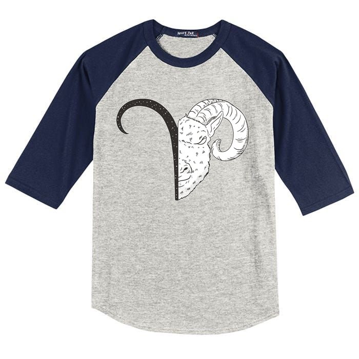 Aries Zodiac Symbol Birthday Gift Kids Colorblock Raglan Jersey