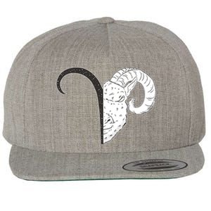 Aries Zodiac Symbol Birthday Gift Wool Snapback Cap