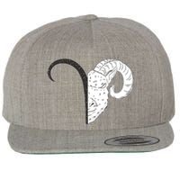 Aries Zodiac Symbol Birthday Gift Wool Snapback Cap