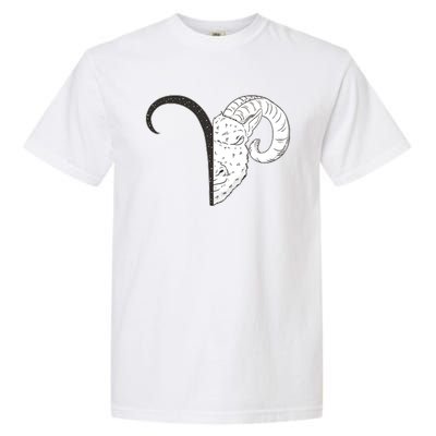 Aries Zodiac Symbol Birthday Gift Garment-Dyed Heavyweight T-Shirt