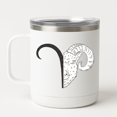 Aries Zodiac Symbol Birthday Gift 12 oz Stainless Steel Tumbler Cup