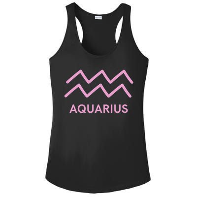 Aquarius Zodiac Sign Astrology Pink Gift Ladies PosiCharge Competitor Racerback Tank