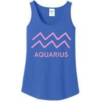 Aquarius Zodiac Sign Astrology Pink Gift Ladies Essential Tank